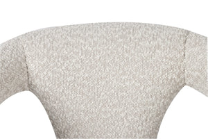 Amy White/Gold Boucle Fabric STOOL