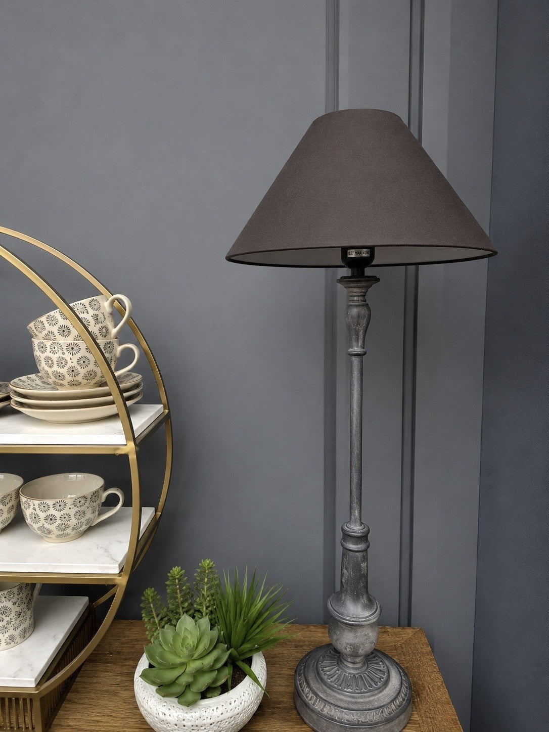 Ashford Black Thin Bedside Lamp