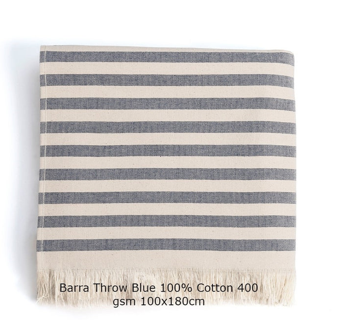 BARRA THROW NAVY BLUE 100X180