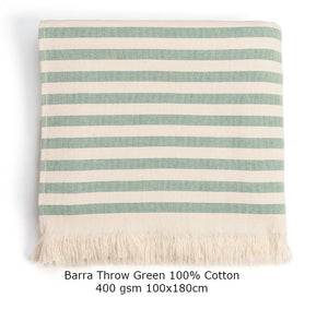 BARRA THROW GREEN 100X180