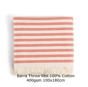 BARRA THROW RED 100X180