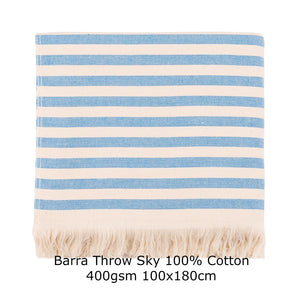 BARRA THROW SKY BLUE 100X180