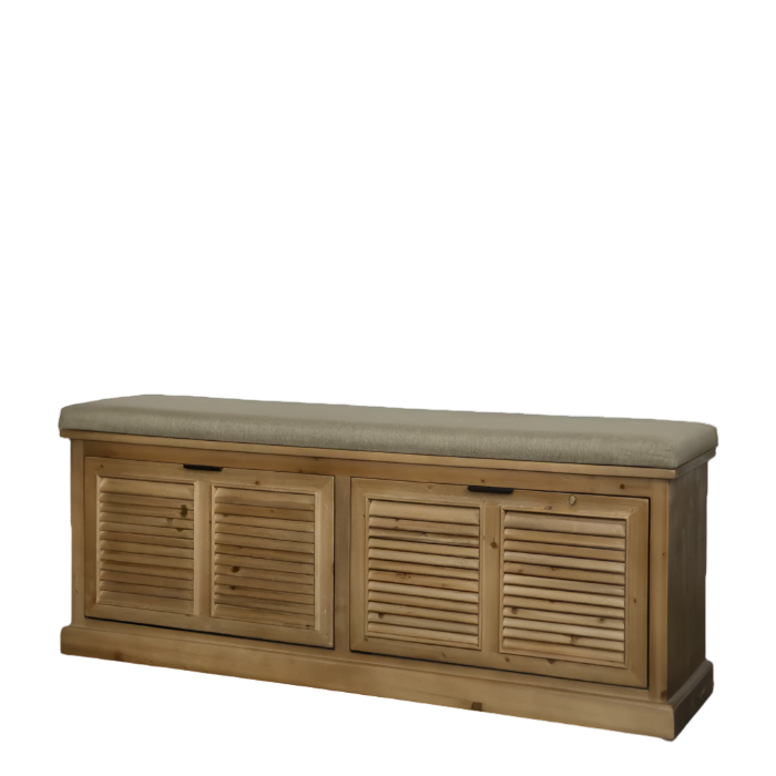 Bench with Cushion & 2 Tilt Out Drawers