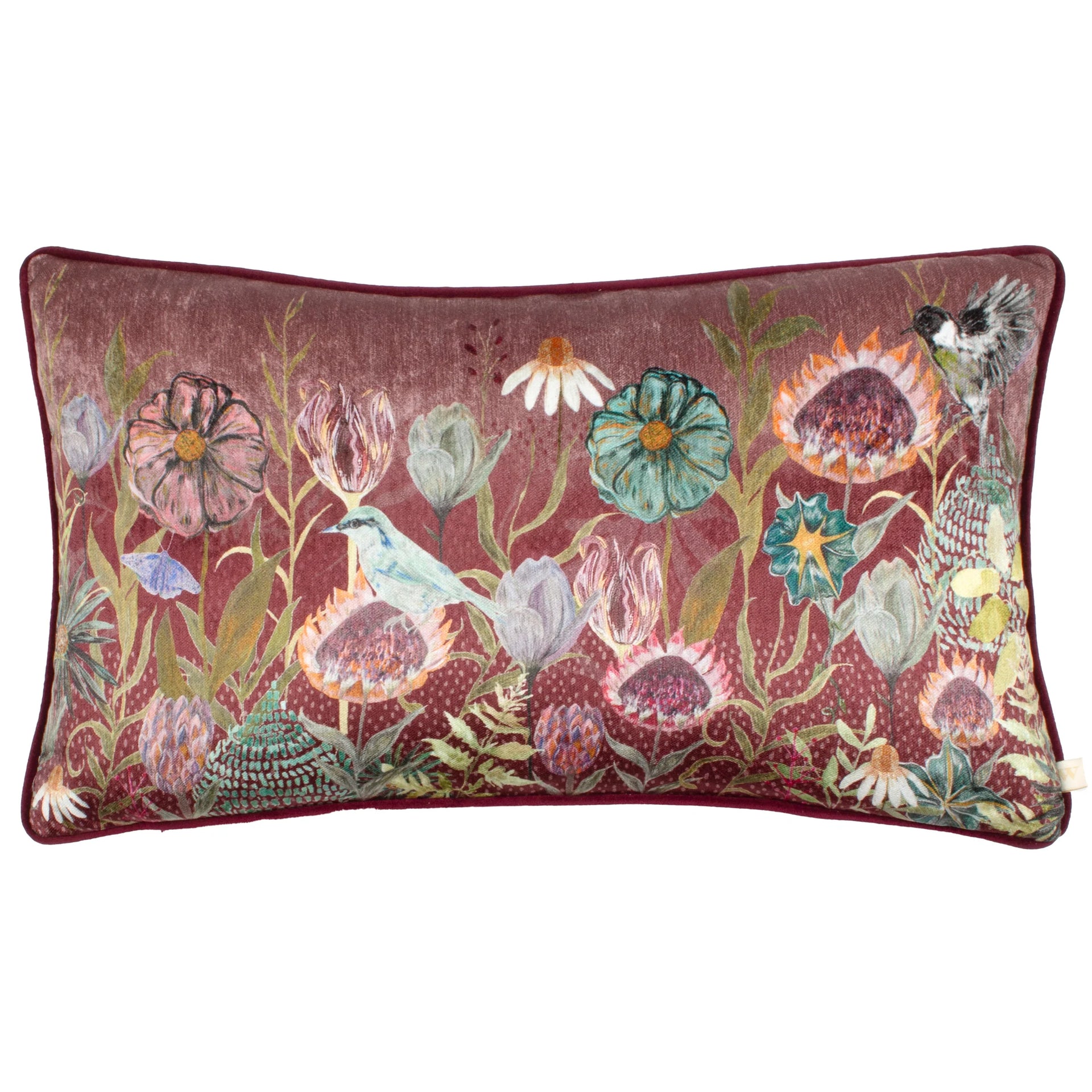 Meadow Bloom Blossom Garden Chenille Cushion 30x50cm