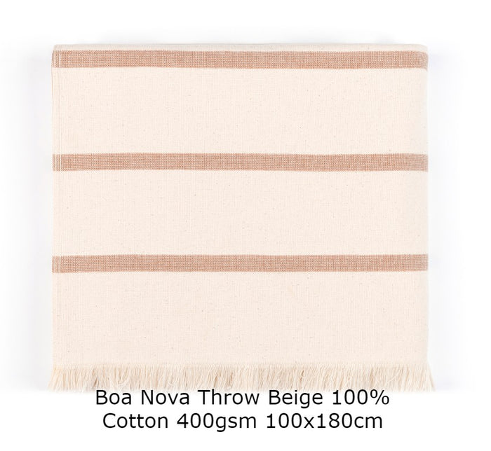 BOA-NOVA THROW BEIGE 100X180