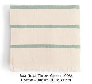 BOA-NOVA THROW GREEN 100X180