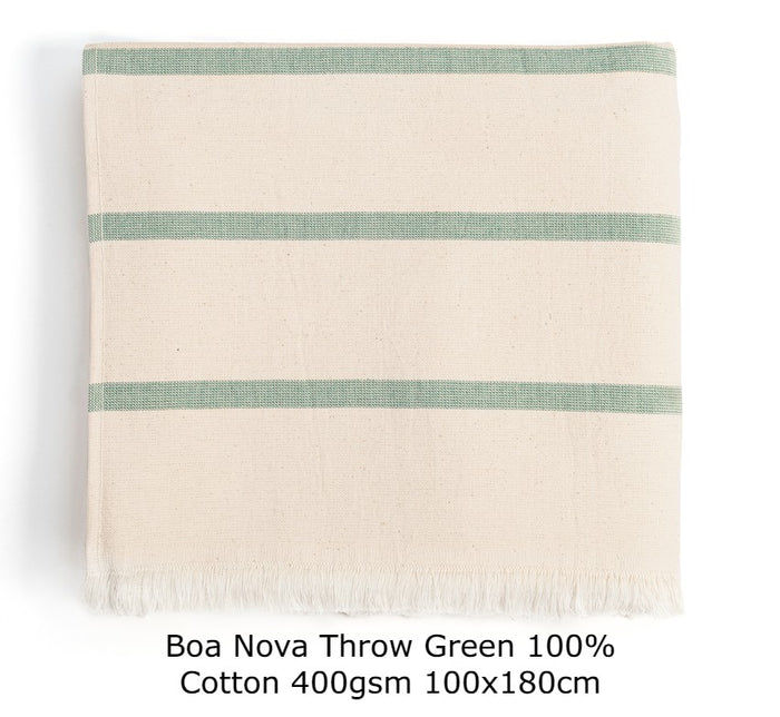 BOA-NOVA THROW GREEN 100X180