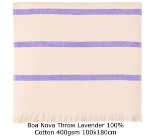 BOA-NOVA THROW LAVENDER 100X180