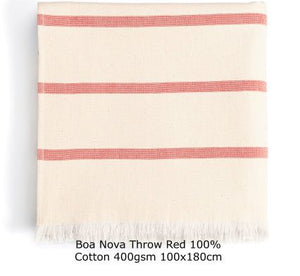 BOA-NOVA THROW RED 100X180