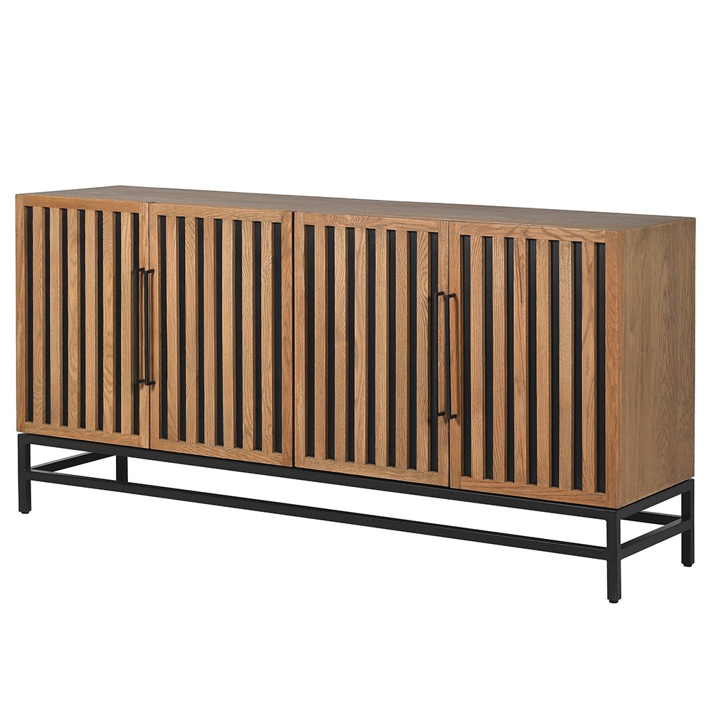 Boho 4 Door Slatted Sideboard