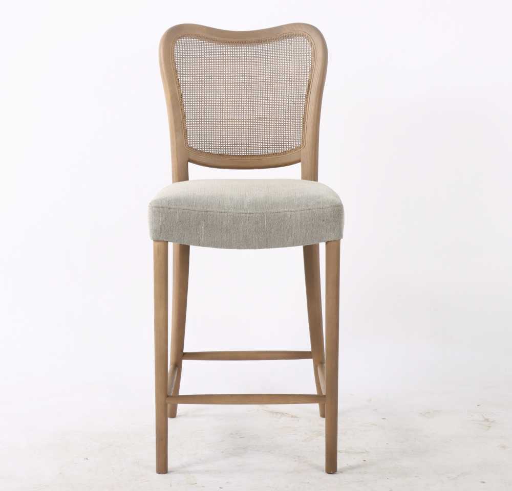 Bonnie Steeple Grey Fabric Counter Stool