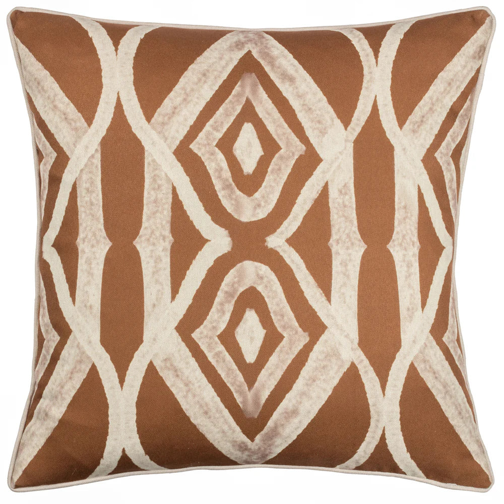 Cape Ikat Cushion Rust 50x50