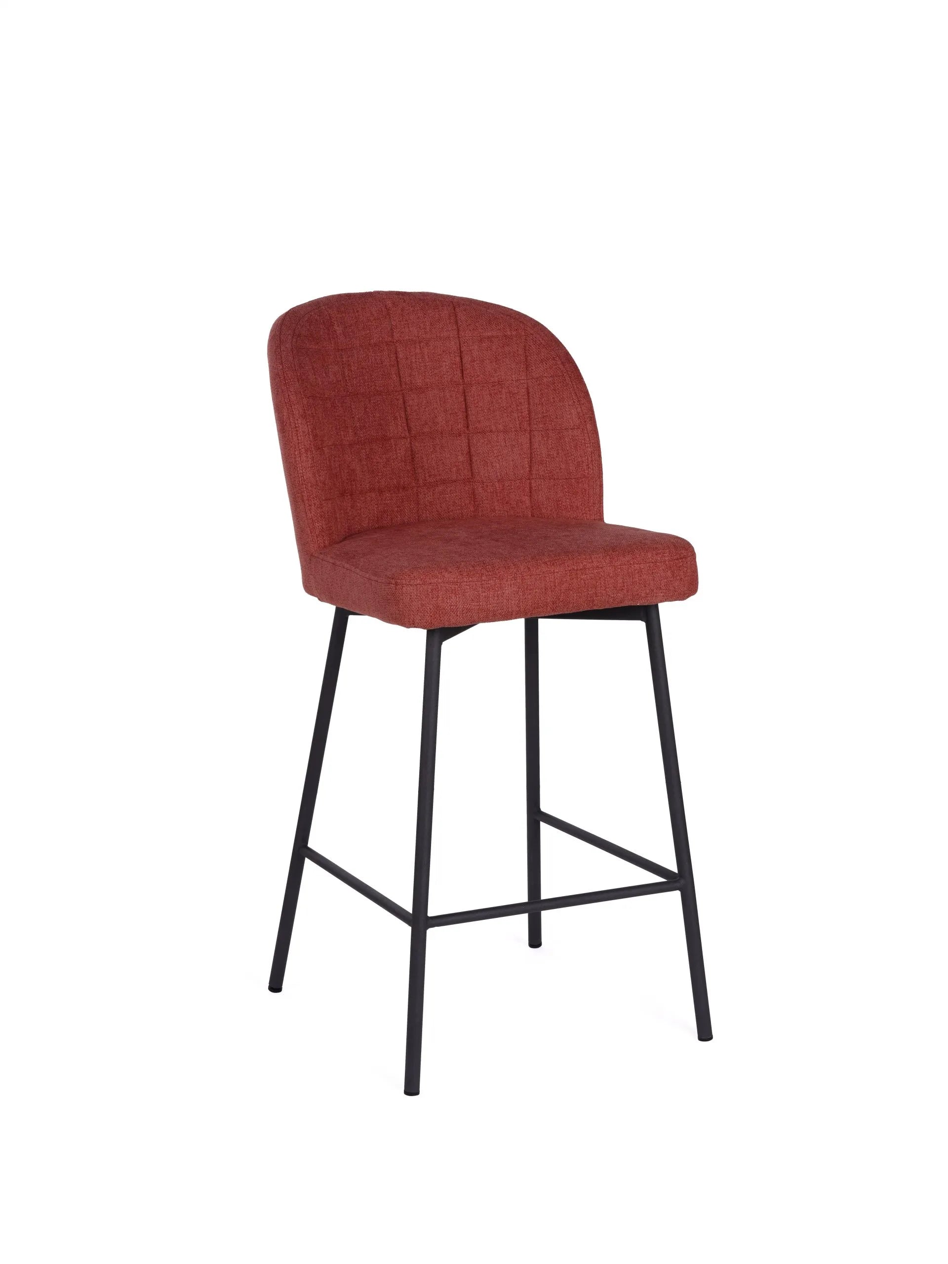 Clio Fabric Counter Stool - Coral