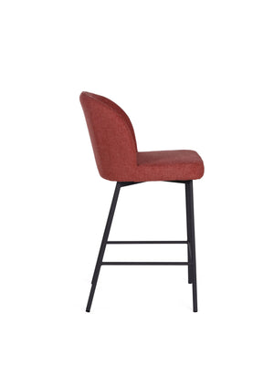 Clio Fabric Counter Stool - Coral