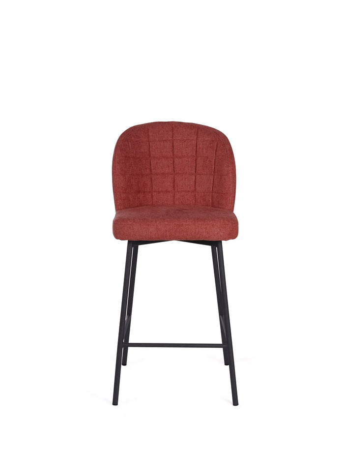 Clio Fabric Counter Stool - Coral