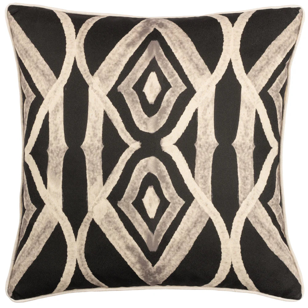 Cape Ikat Cushion Black 50x50