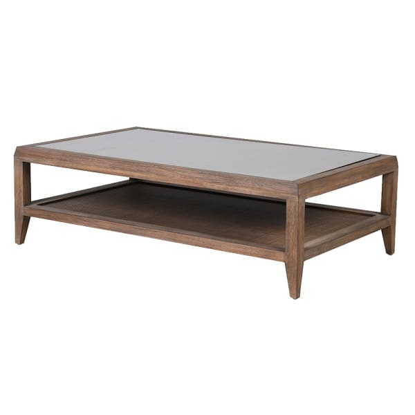 Athea Bayur Wood and Glass Coffee Table