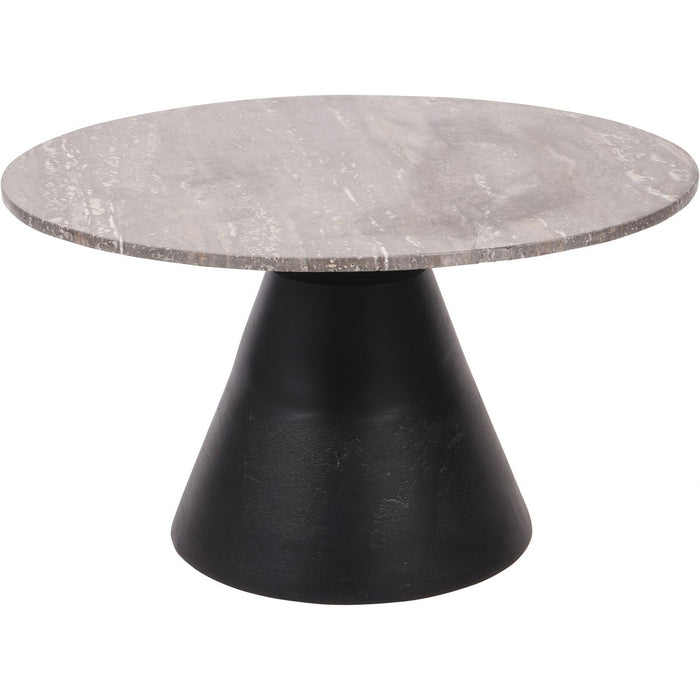 Clifton Charcoal Black & Dark Travertine Coffee Table