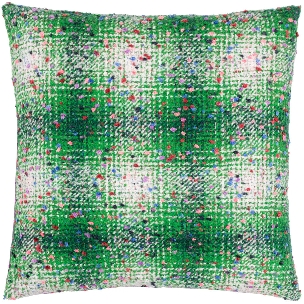 Connie Check Cushion Green/Lilac 45x45 Polyester Filled