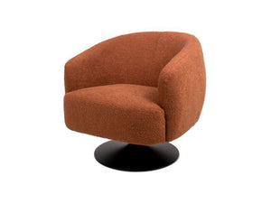 Cube Accent Swivel Chair-Orange