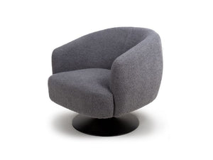 Cube Accent Swivel Chair-Grey