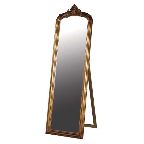 Dressing Mirror with Antique Gold Finish