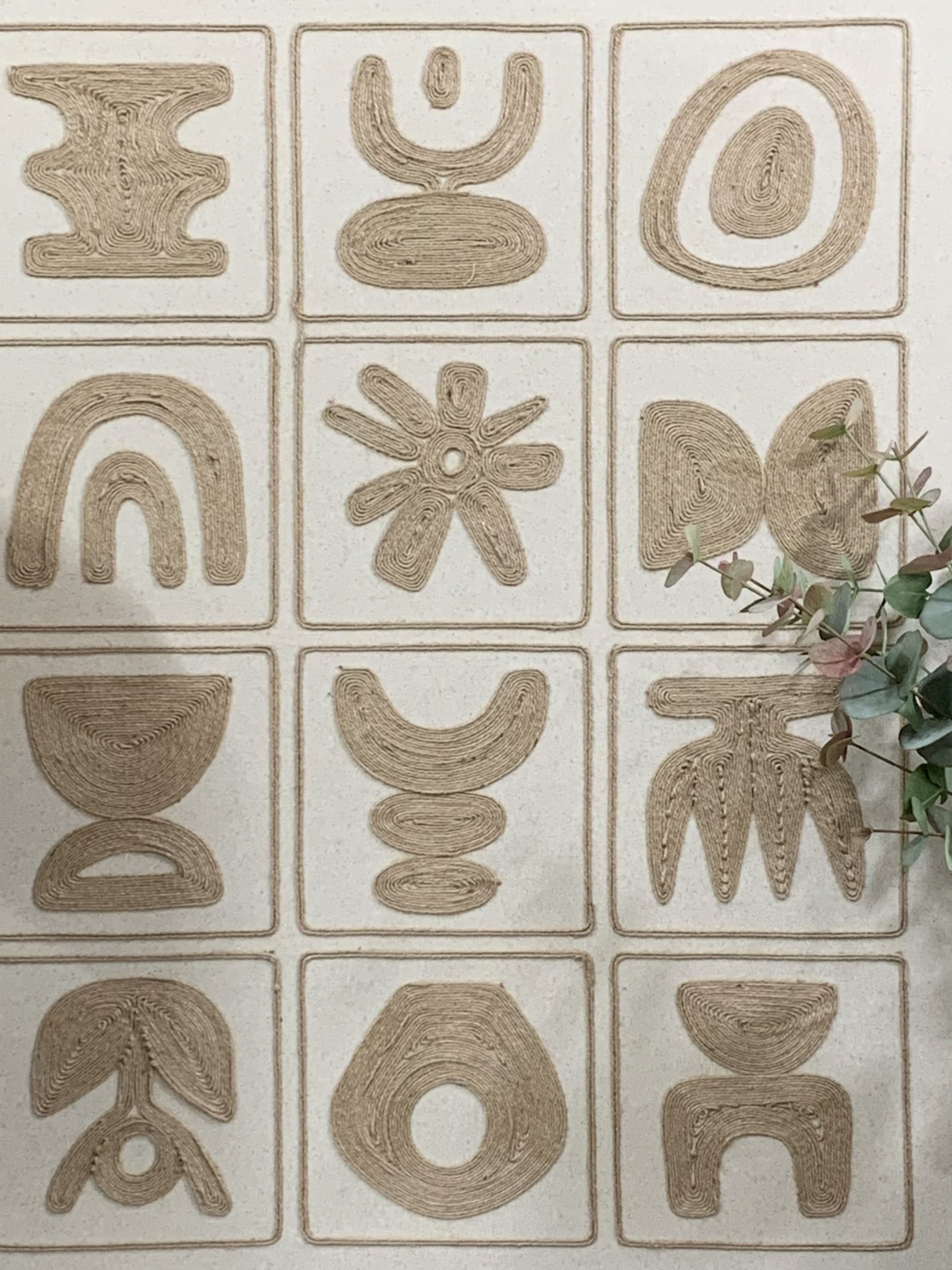 Embroidered Linen Wall Art