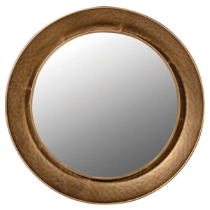 Gold Rim Round Wall Mirror