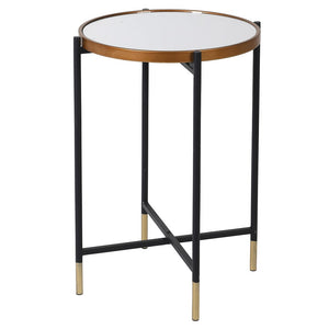 Tall Mirror Top Side Table