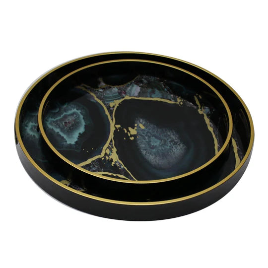 Serving Tray Set/2 Midnight Glory