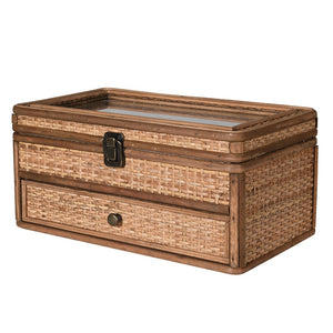 Natural Rattan Jewellery Box with Drawer