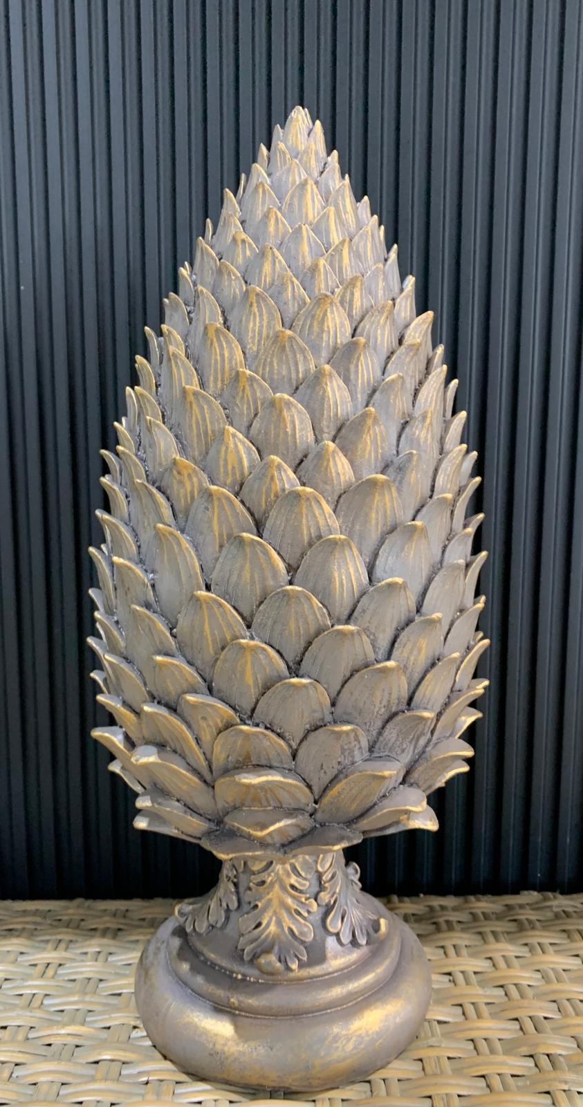 Gold Tipped Pine Cone Finial