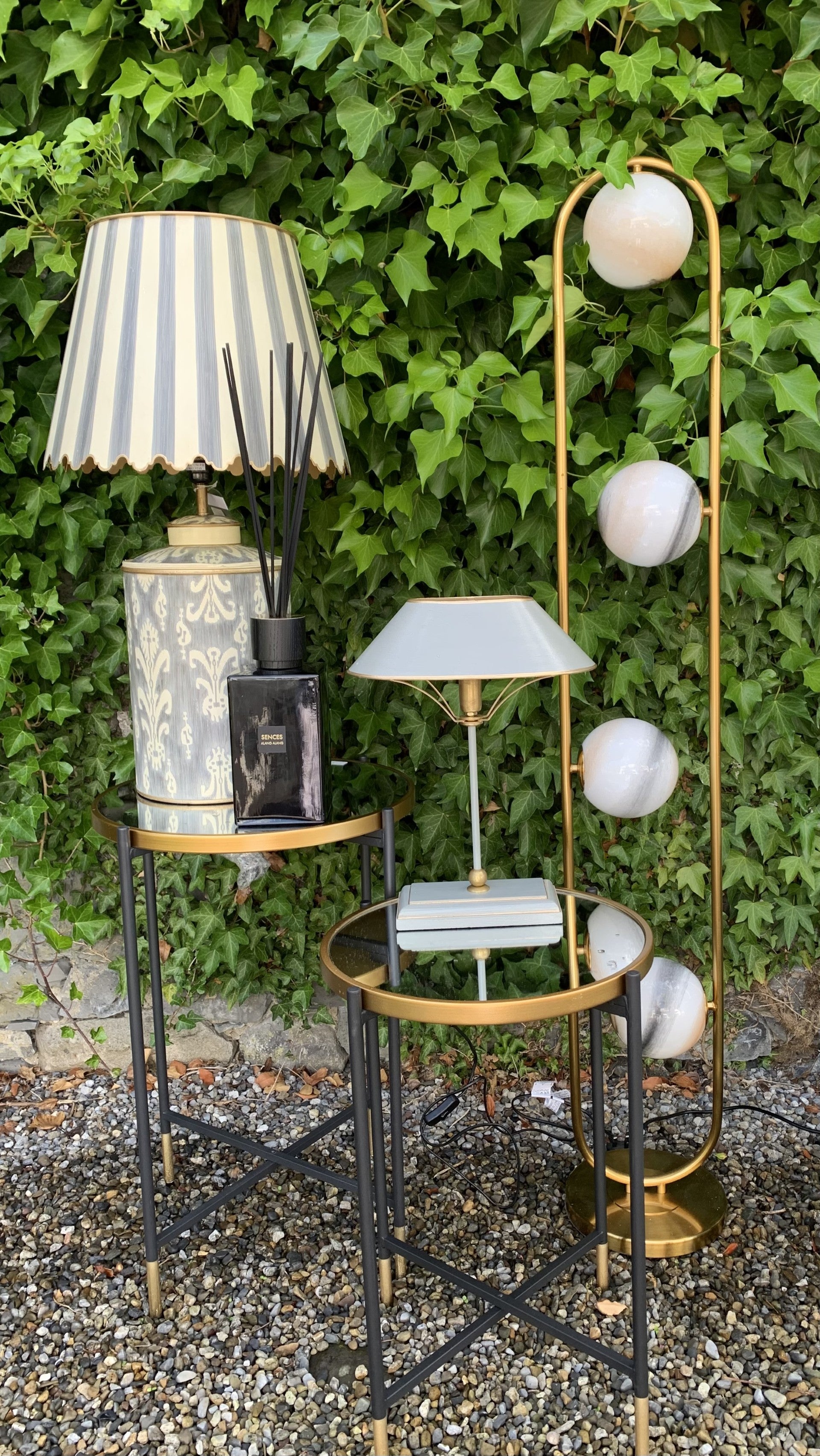 Finlay Tall Mirror Top Side Table