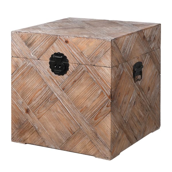 Fir Carved Effect Square Trunk