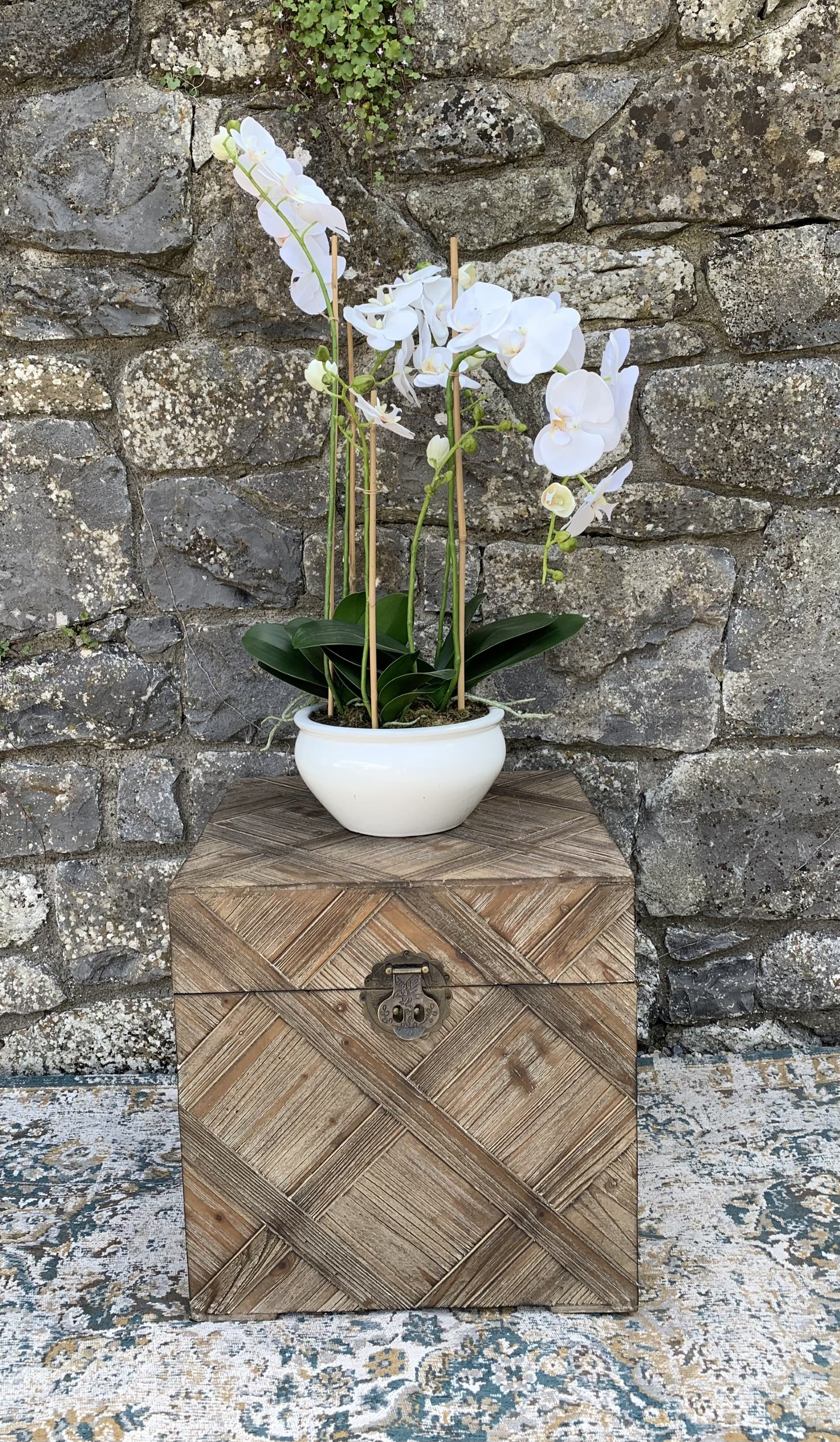 Fir Carved Effect Square Trunk