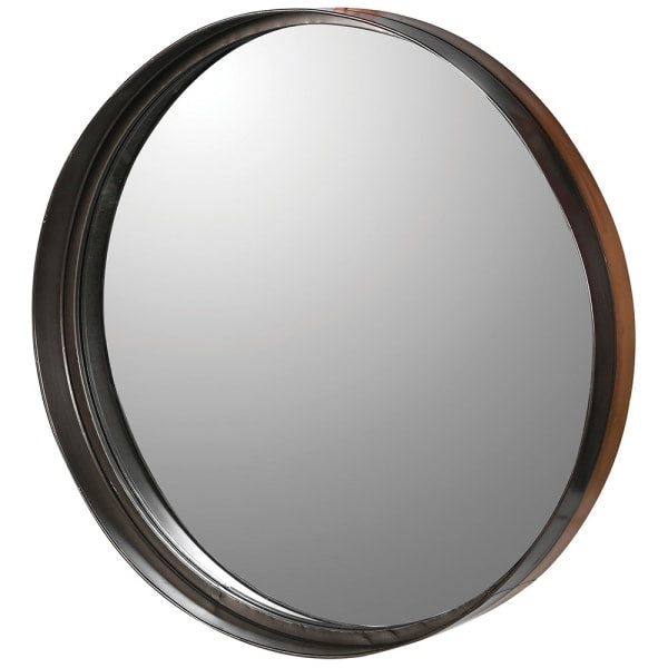 Foyle Round Deep Metal Frame Mirror
