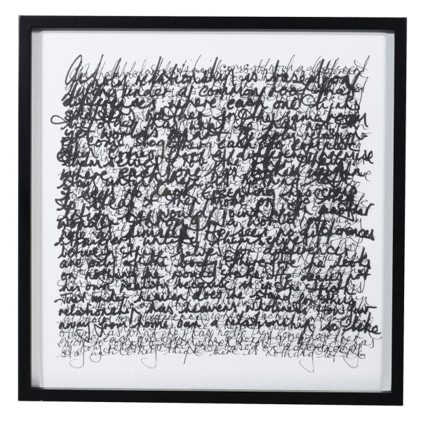 Framed Illegible Scribbles Picture