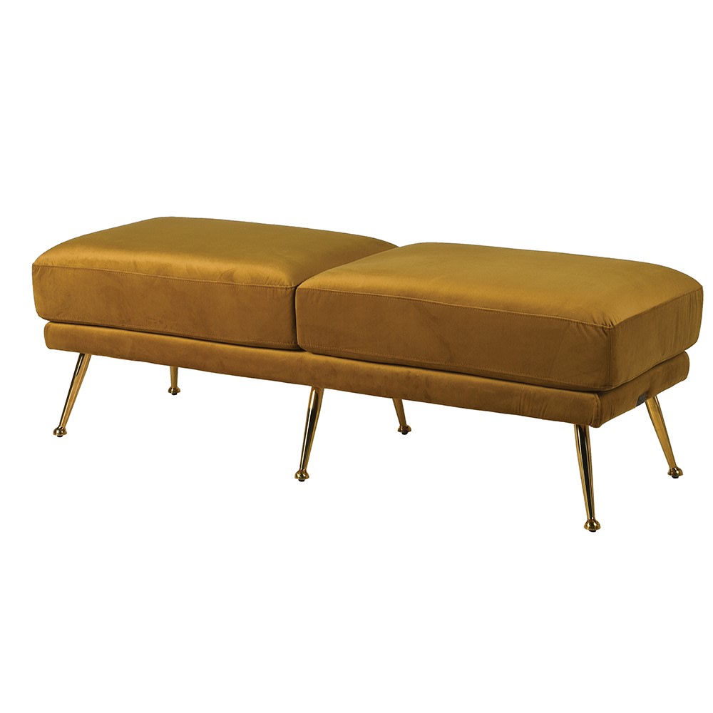 Golden Velvet Bench