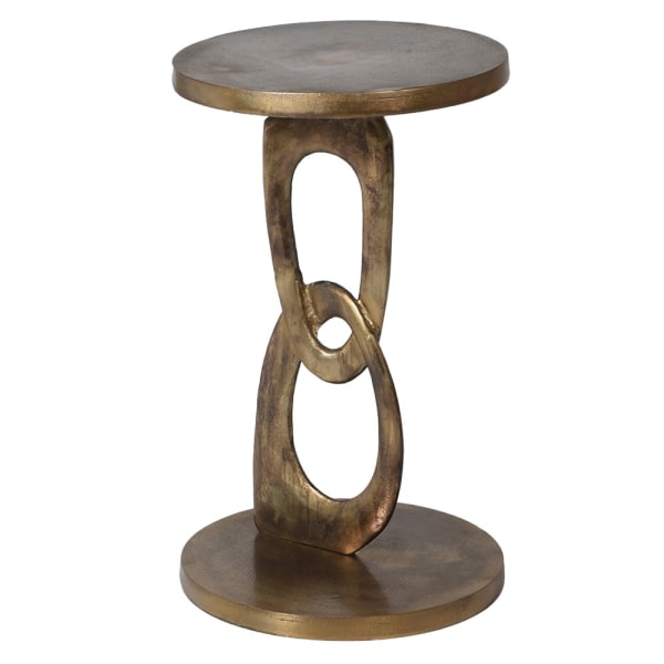 Grace Burnish Pewter Link Side Table