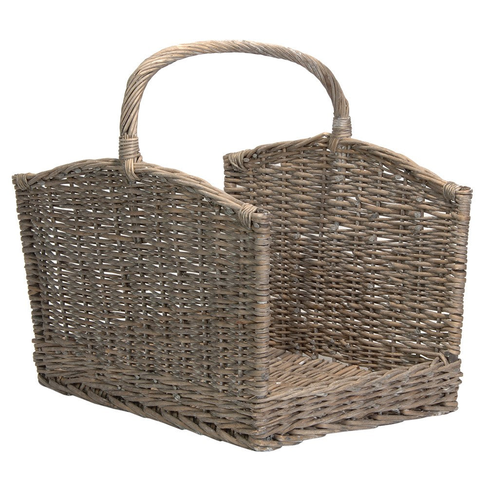 Grey Willow Log Basket