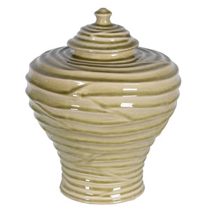 Small Sage Vase with Lid