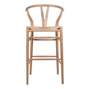 Natural Open Back Low Stool