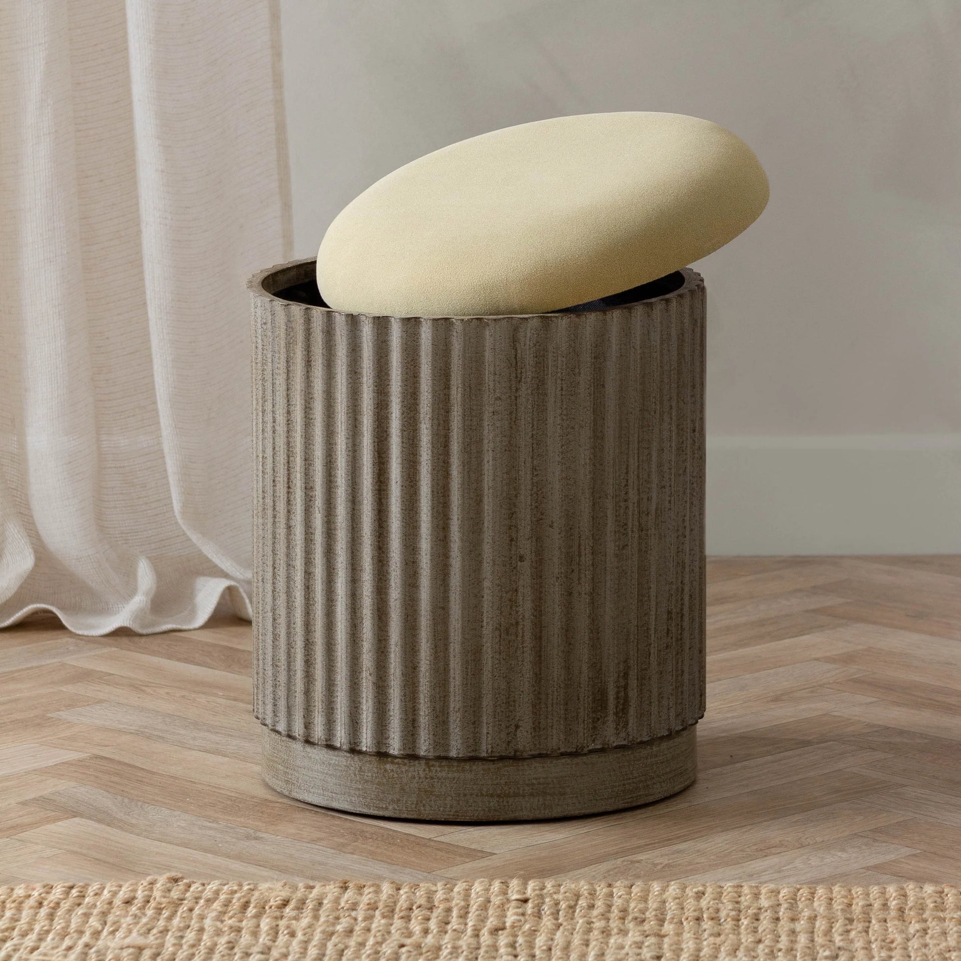 Hadden Storage Footstool Eucalyptus