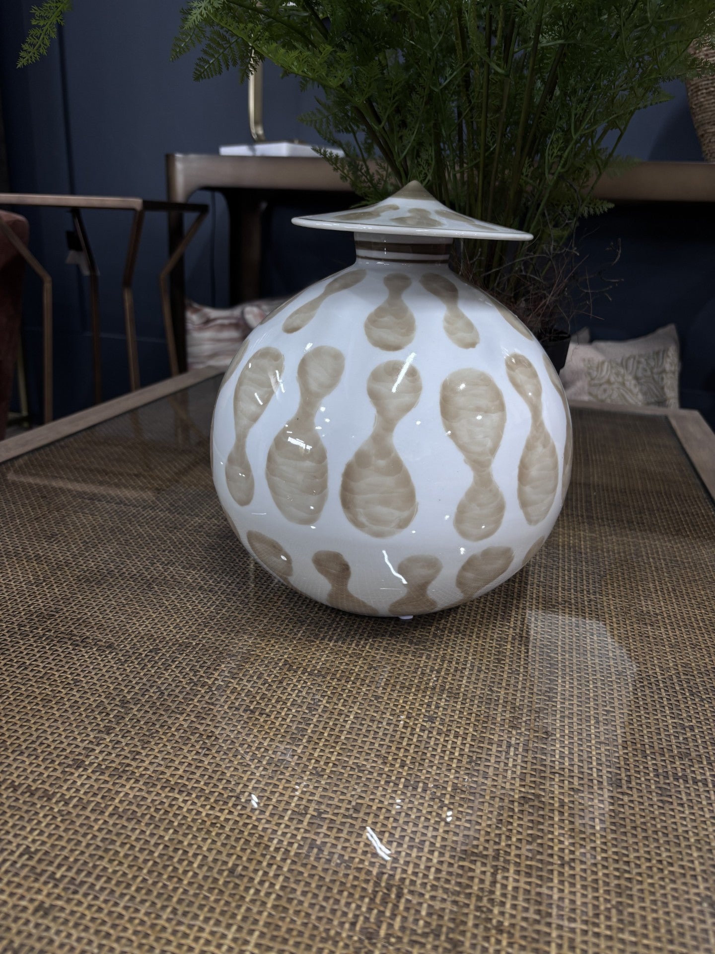 Hand Painted Jar with Lid