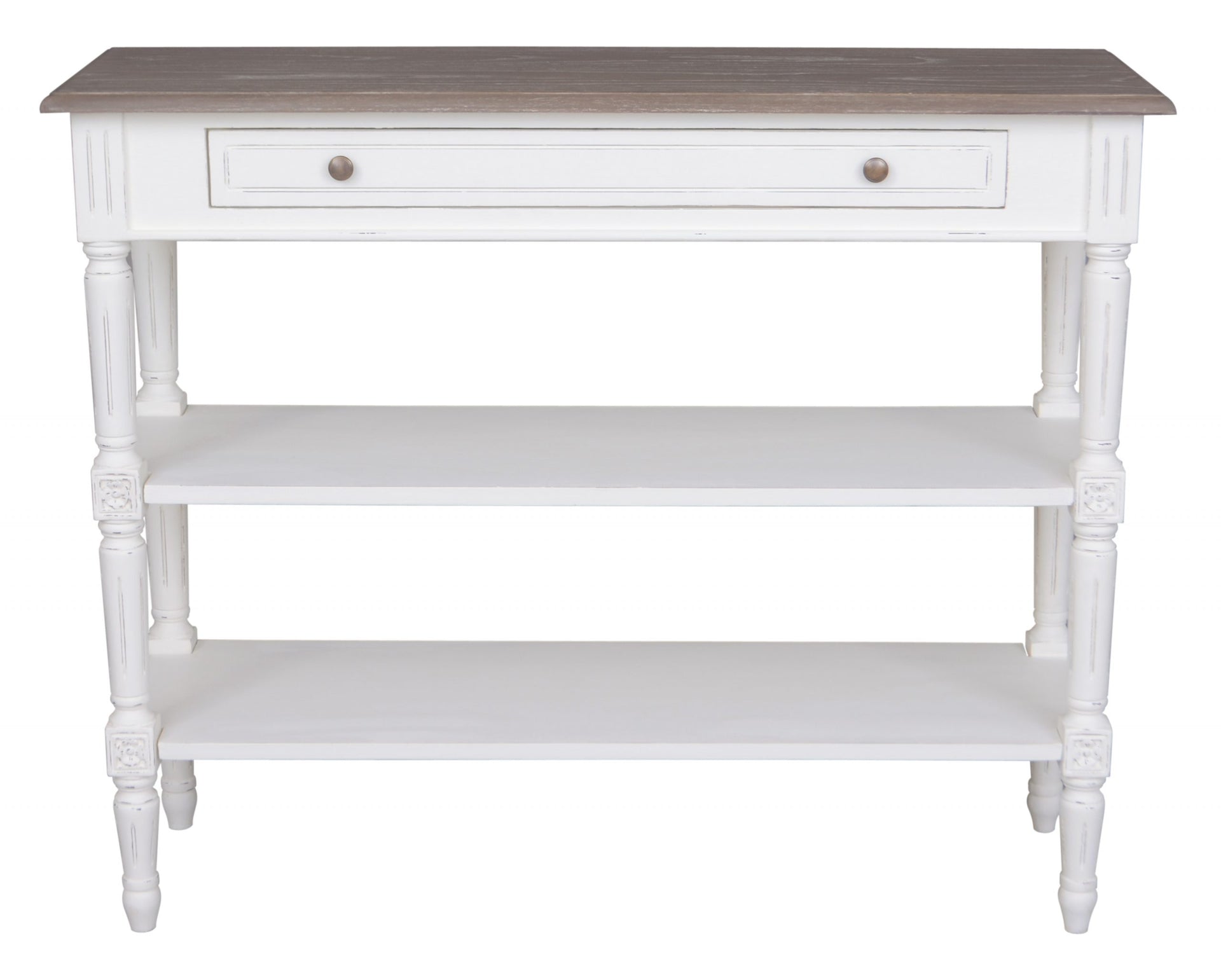 Helena 1 Drawer Console Table with 2 Shelves
