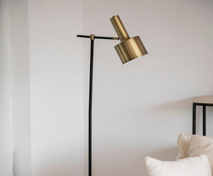 BRASS/BLACK FLOOR LAMP 37.5x23x150cm