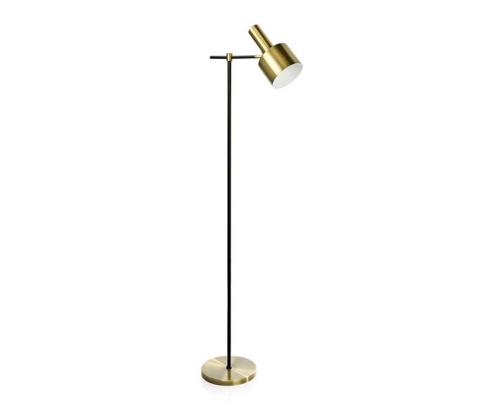 BRASS/BLACK FLOOR LAMP 37.5x23x150cm