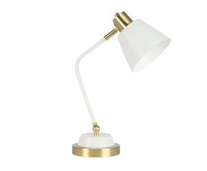 WHITE METAL TABLE LAMP 31x16x45