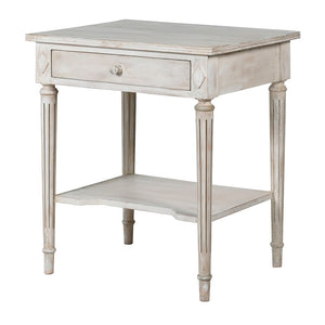 Gustavian Single Drawer Bedside with Shelf