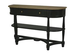 Jardin 1 Drawer Console Table w/2 Shelves Black